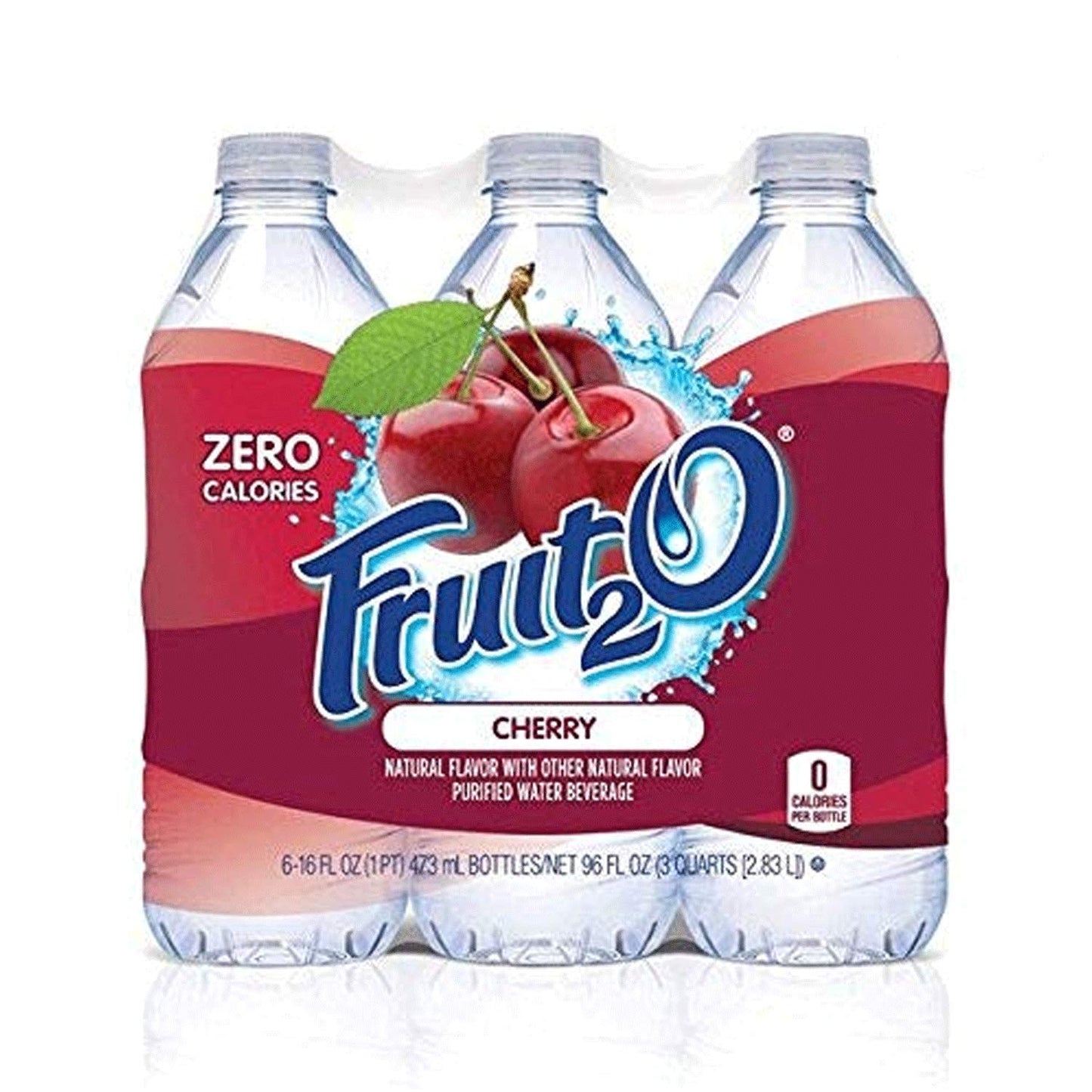 Fruit2O Zero Calorie Flavored Water  Cherry  6 Count (Pack Of 4)