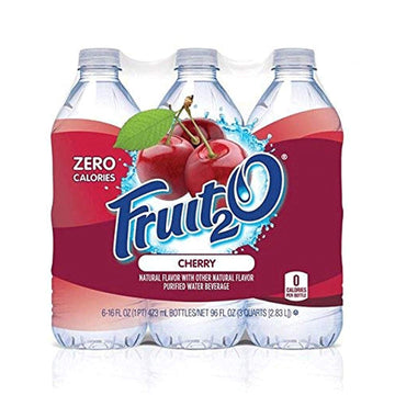 Fruit2O Zero Calorie Flavored Water  Cherry  6 Count (Pack Of 4)