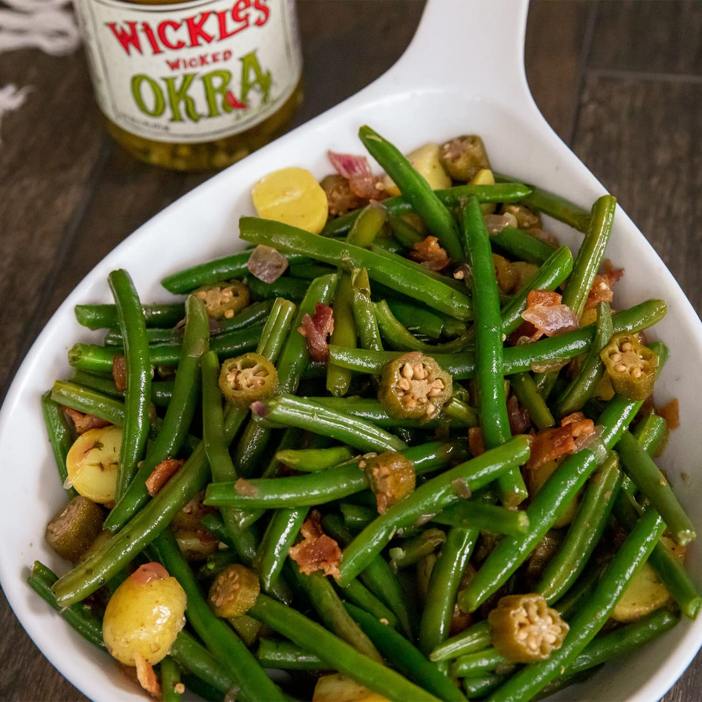 Wickles Pickles Wicked Okra (3 Pack) - Sweet & Spicy Pickled Okra - Slightly Sweet, Definitely Spicy, Wickedly Delicious (16 Oz