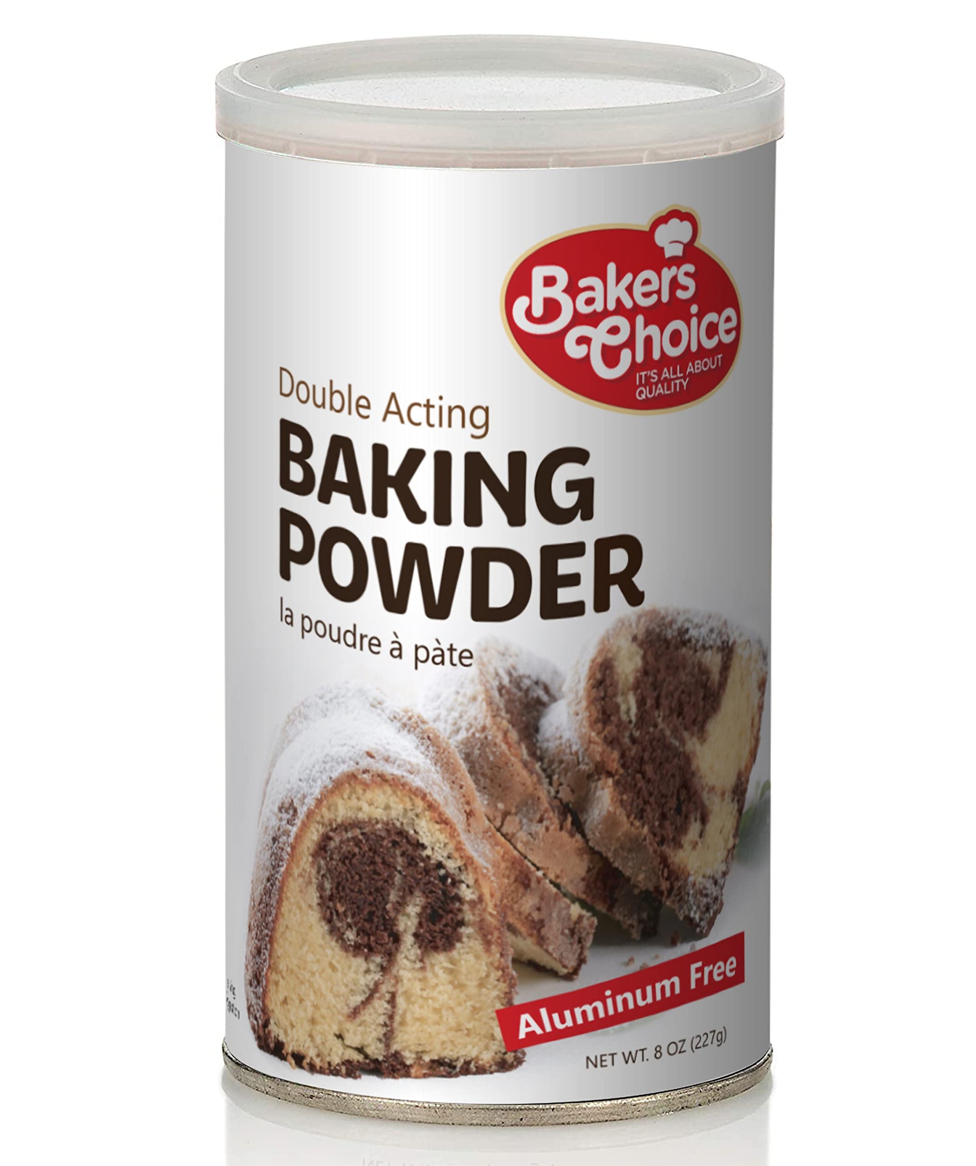 Bakers Choice Double Acting Baking Powder - Aluminum Free, Vegan, Vegetarian, 8 oz.