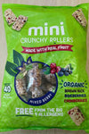 Organic Brown Rice Mini Crunchy Rollers Snacks - Mixed Berry Flavor with Blueberries & Cranberries, Gluten Free, Vegan, Non-GMO,
