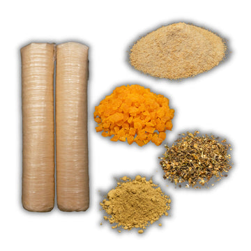 Bearded Butchers Mango Tango Bratwurst DIY Kit - Sweet & Spicy Seasoning, Collagen Casings, Jalapeño Flakes, Dried Mangoes for 25 lbs Meat