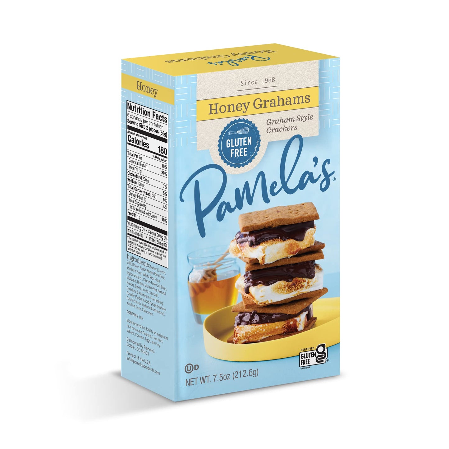 Pamela'S Products - Graham Style Crackers - Honey - 7.5 Oz.- Pack Of 3