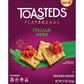 Toasteds Flatbreads Crackers, Party Snacks, Lunch Snacks, Italian Herb (10 Boxes)