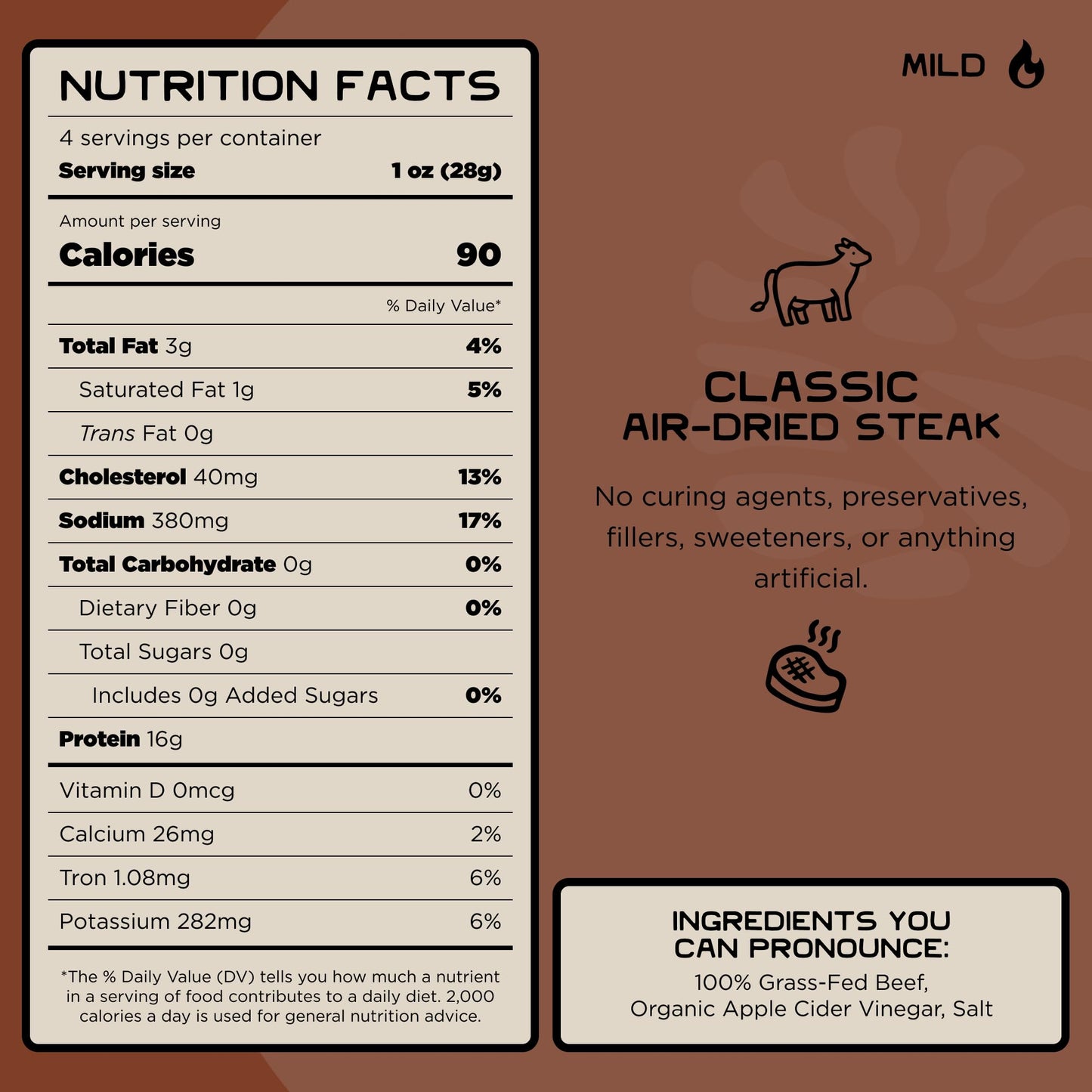 Lineage Provisions 100% Grass Fed Air-Dried Steak - Nutrient-Dense Carnivore Snacks - Tender Beef Jerky Bites - Keto-Friendly Steak Jerky - Zero Sugar  Zero Carbs - 64 grams of protein - 3-Pack