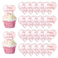 Urroma Happy Valentine'S Day Cupcake Toppers, Rose Gold 20Pcs Sweet Love Theme Valentine'S Day Cupcake For Baby Shower Diy Birth