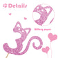 MINUET MINUTE Cat Three Cake Topper - Pink Glitter, Birthday Party Supplies for 3-Year-Old Girl