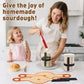Sourdough Bread Starter Jar Kit - 2 Pcs 34Oz Glass Containers With Lids For Sourdough, 2 Baking Mats, Feeding Band, Thermometer Sticker, Bread Baking Tool Supplies For Homemade Baker Beginner Gift