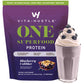 VitaHustle All-in-One Nutrition Shake  Blueberry Cobbler - Plant Based Protein Powder by Kevin Hart - Vegan Meal Replacement Shake with KSM66 Ashwagandha & 86+ Superfoods - Organic Meal Replacement Powder