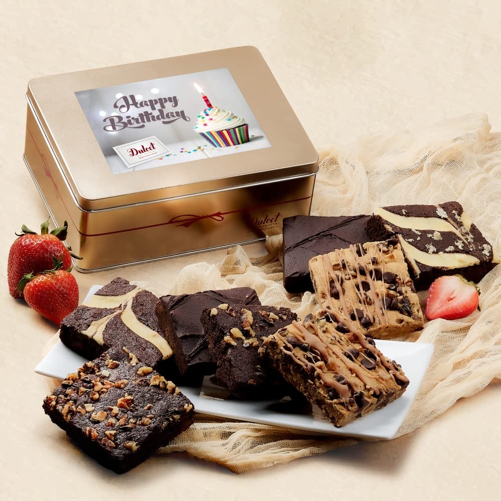 Dulcet Gift Baskets Birthday Gift Basket - Gourmet Fudge Brownies - 1 Count