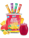 Klass Aguas Frescas Powdered Drink Mix | 44 Sugar Free Powder Packets | Flavors - Mango Watermelon Pineapple & Passionfruit - Wa