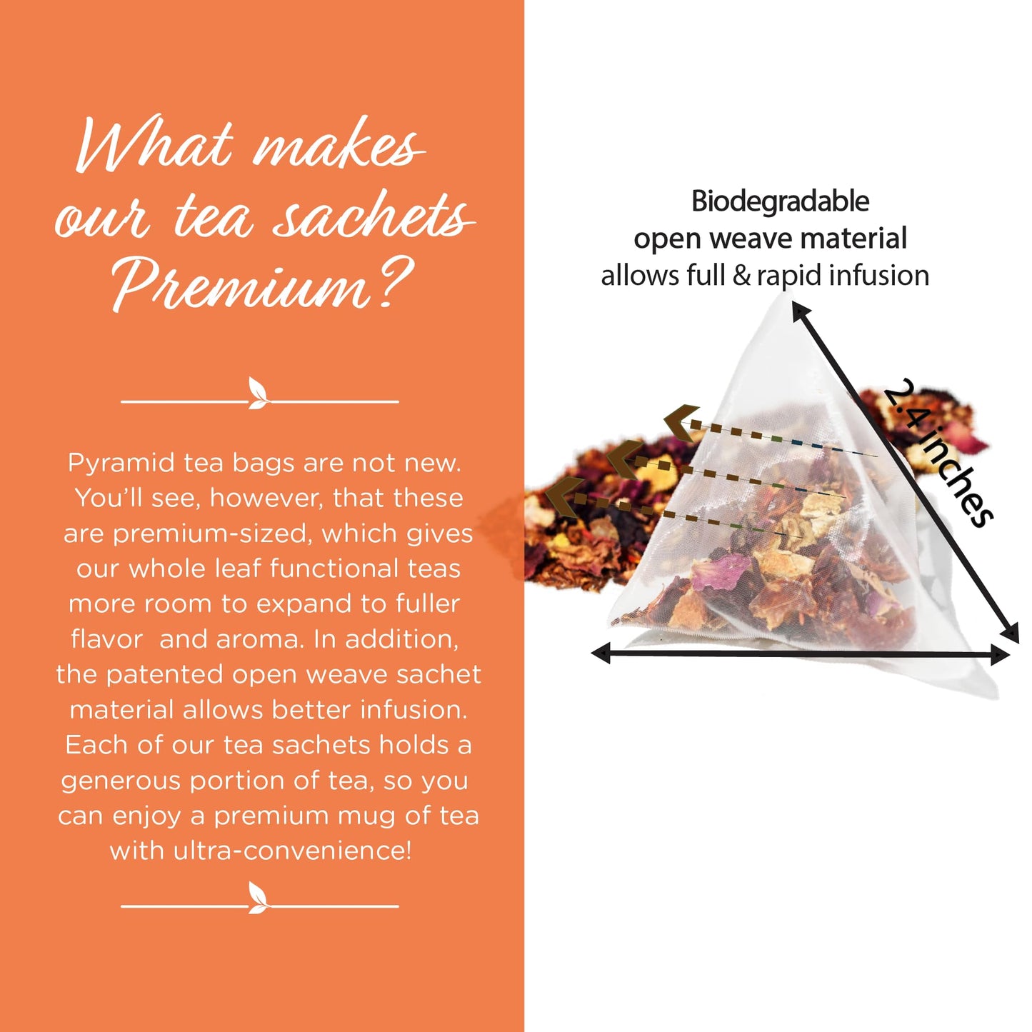 The Tea Spot Blood Orange Smoothie Herbal Tea - Caffeine-Free, Rooibos Blend with Orange Peel & Hibiscus, 15 Tea Bags