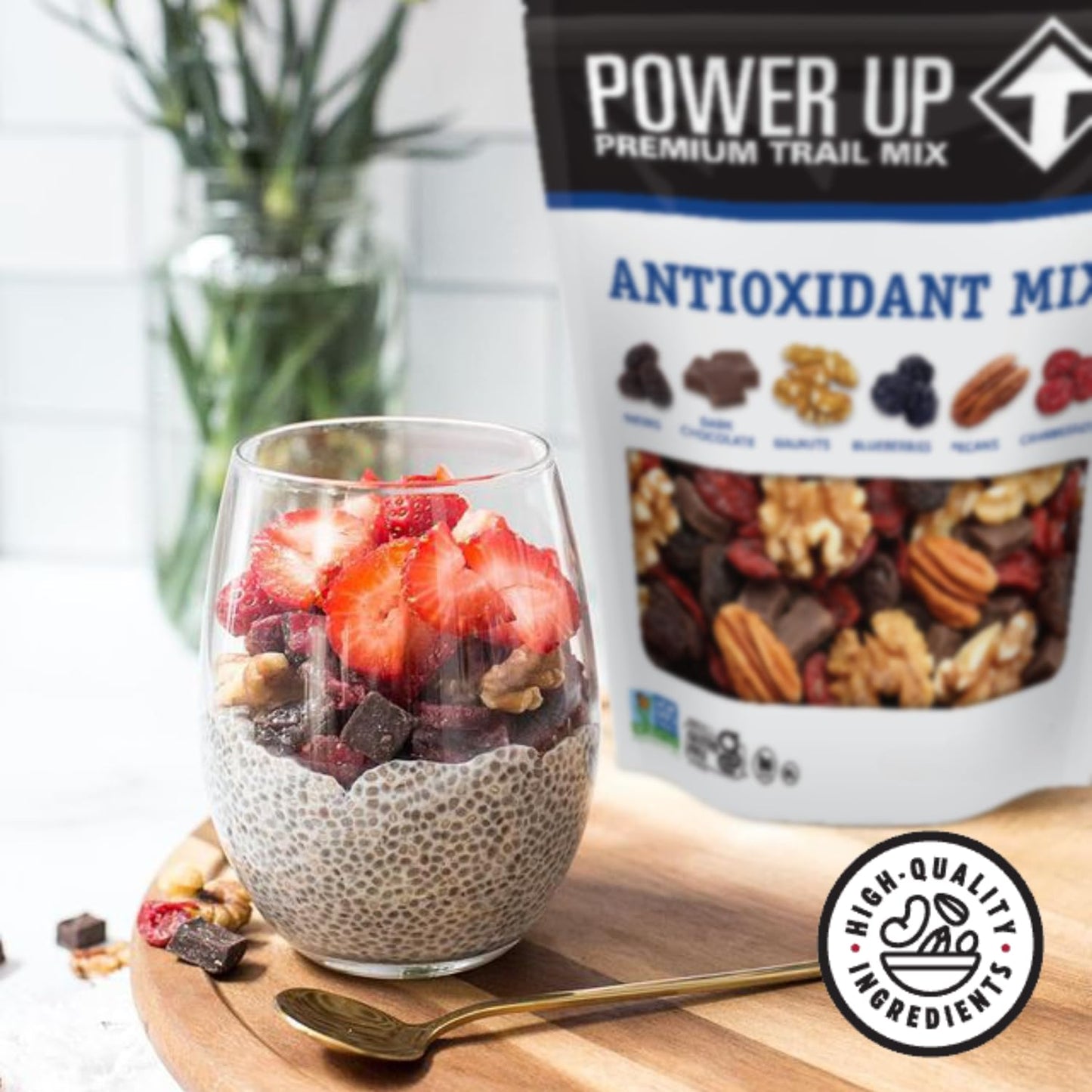 Power Up Gourmet Nut Trail Mix, 100% Natural, Antioxidant Boost, 14oz