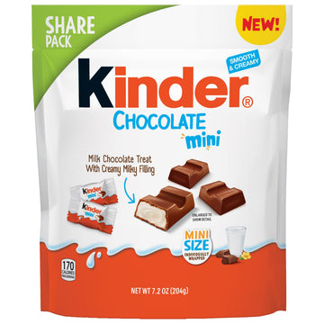 Kinder Chocolate Mini, Share Pack, 7.2oz Bag