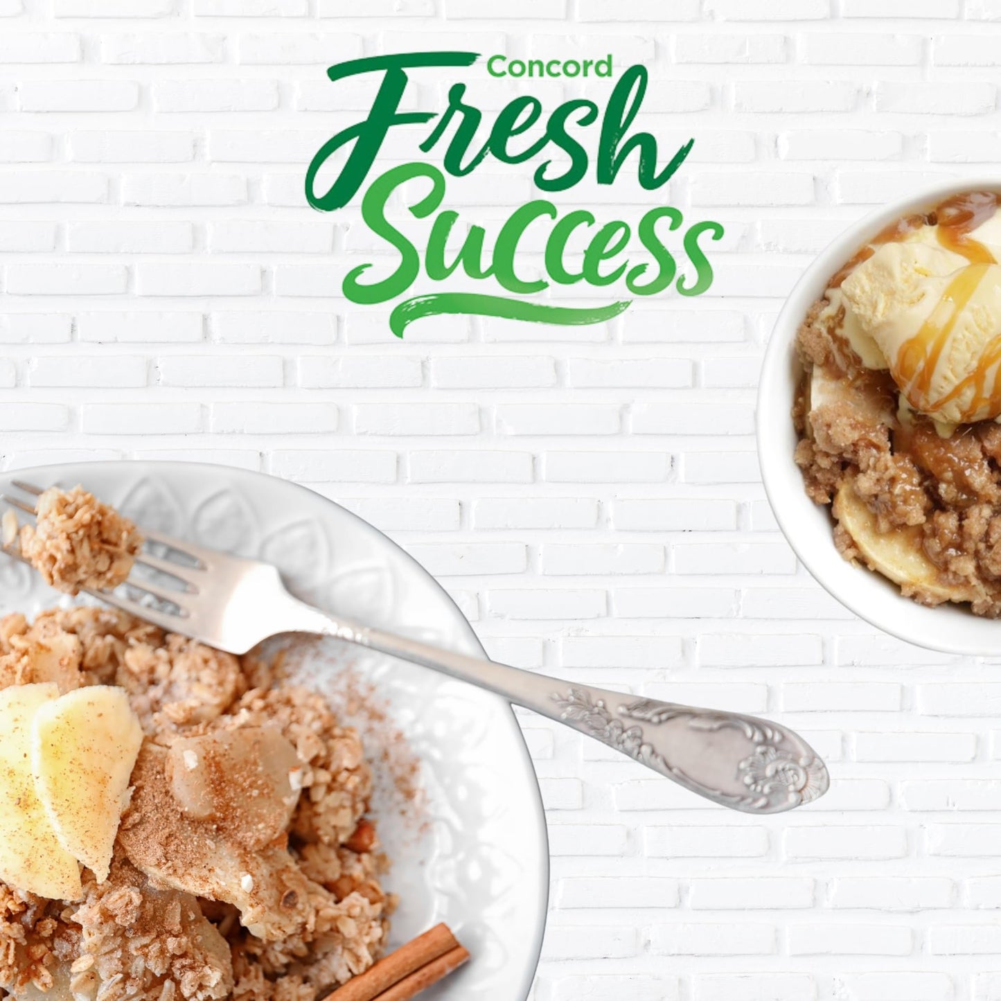 Concord Foods Apple Crisp Mix - Easy Dessert with Cinnamon Cspirit-inspired flavorb Topping, 8.5 oz Pack of 2