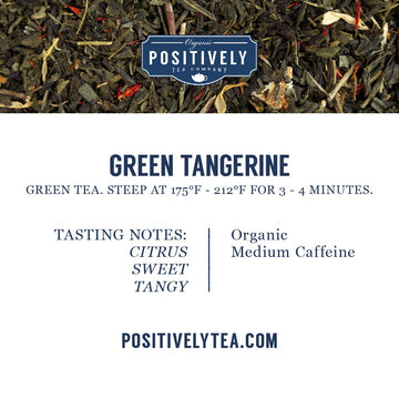 Organic Positively Tea Company, Green Tangerine, Green Tea, Loose Leaf, 16 Ounce