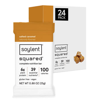 Soylent Squared Mini Protein Bars - Salted Caramel Limited Edition, Low Sugar, Low Calorie Protein Bars, Gluten Free, 6G Of Vega