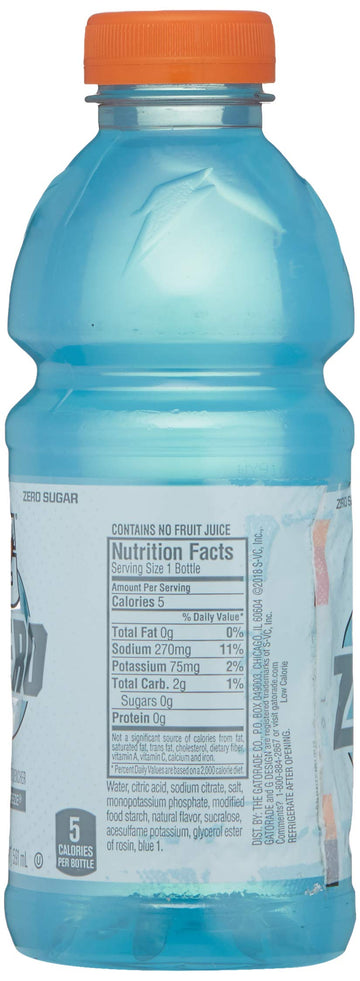 Gatorade Zero Glacier Freeze Thirst Quencher, 20 Fl Oz Bottle
