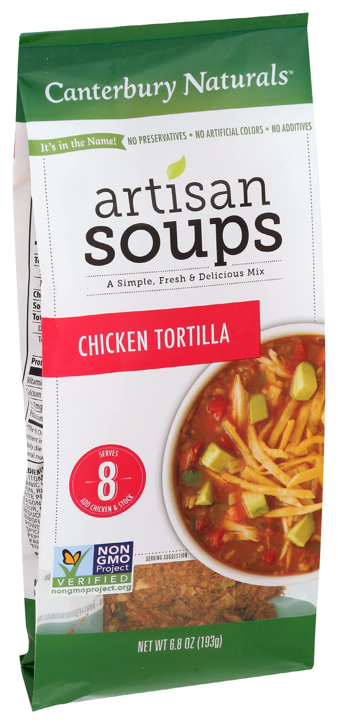 Canterbury Naturals Artisan Soup Mix, Chicken Tortilla Soup Mix, Non-Gmo, Makes 8 Servings, 6.8-Ounce Bag (Pack Of 1)