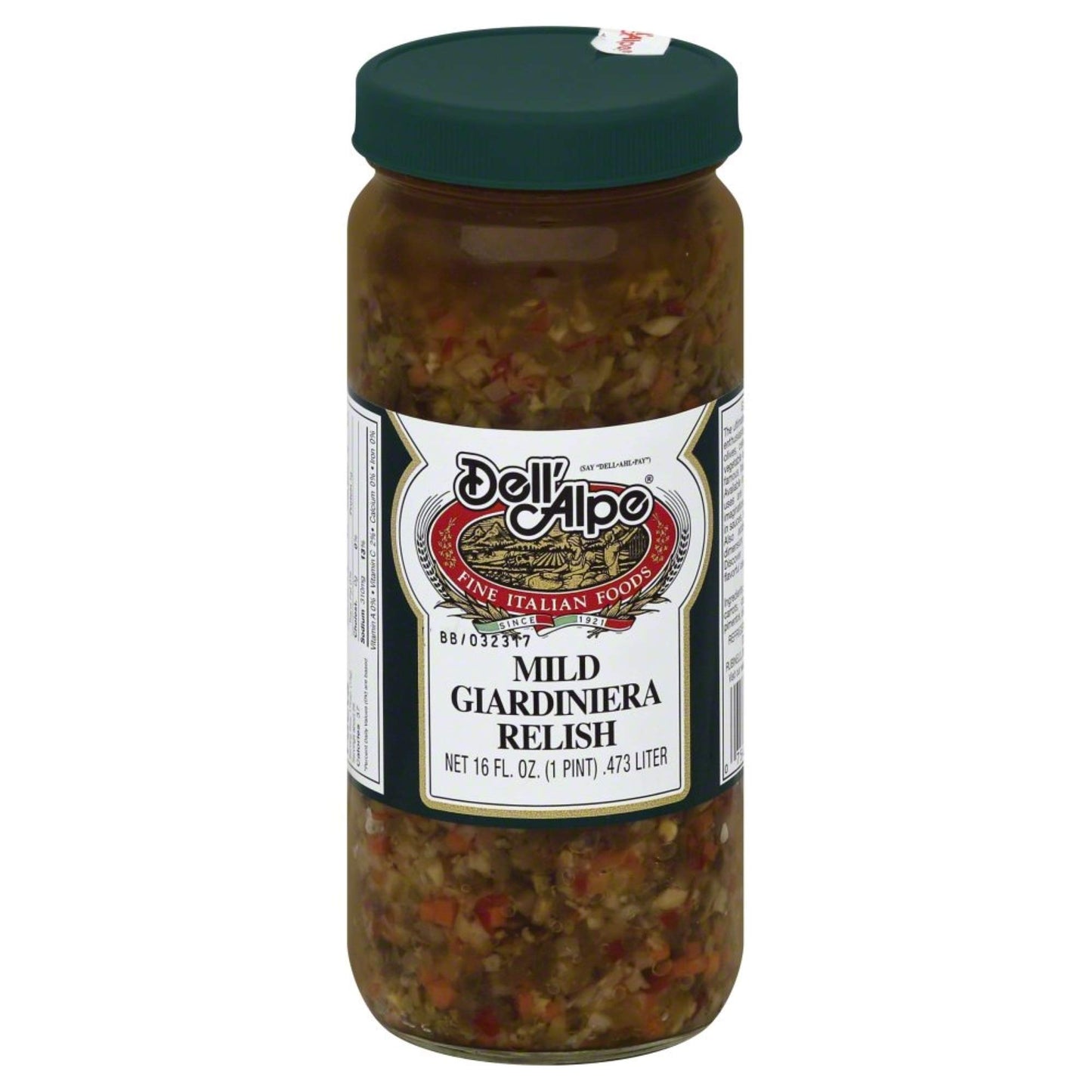 Dell'Alpe Mild Relish Giardiniera 16 Oz