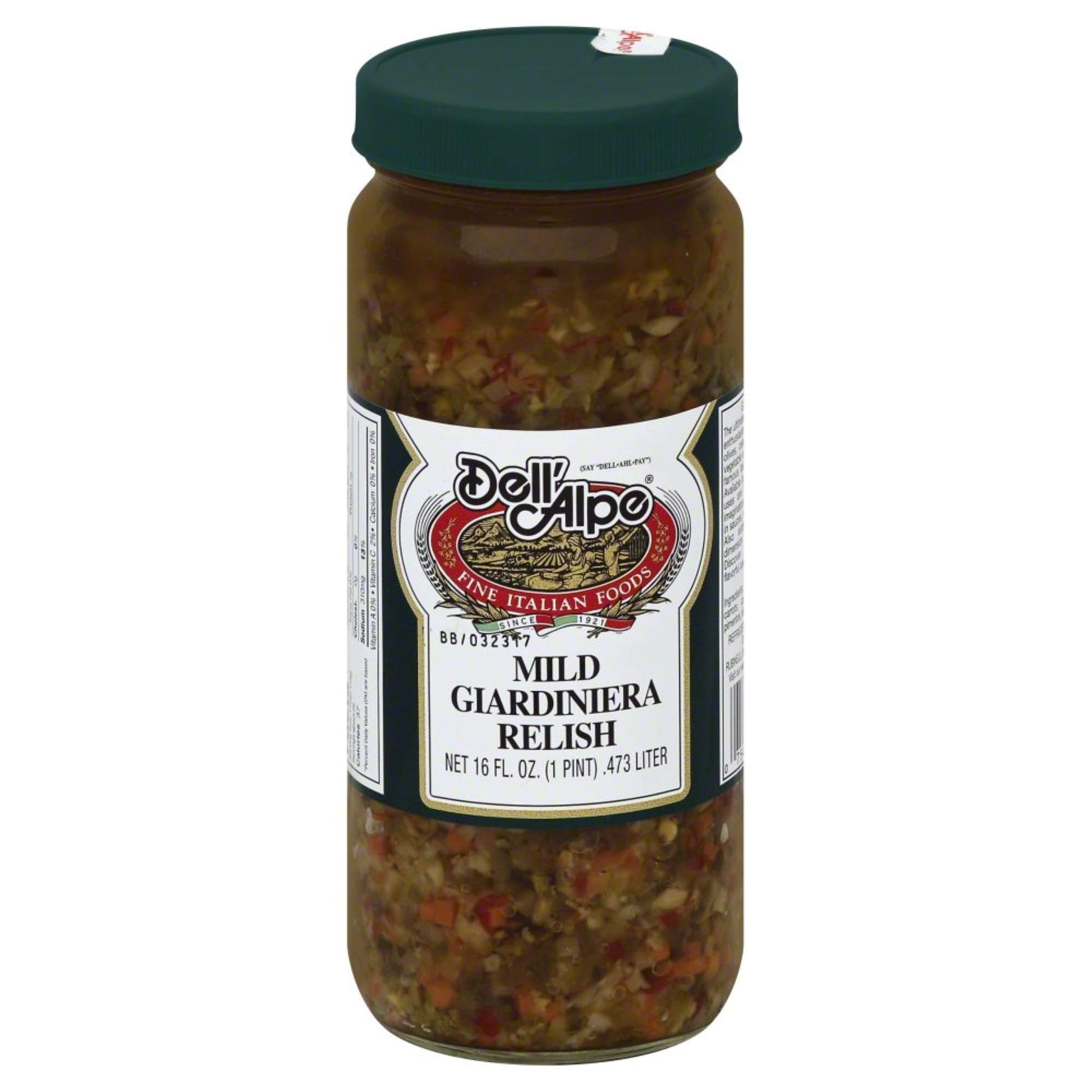 Dell'Alpe Mild Relish Giardiniera 16 Oz