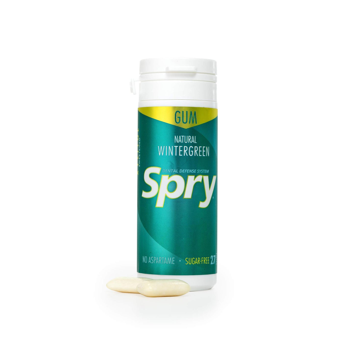 Spry Xylitol Chewing Gum - Aspartame-Free, Sugar Free, Wintergreen, 27 Count (Pack of 1)