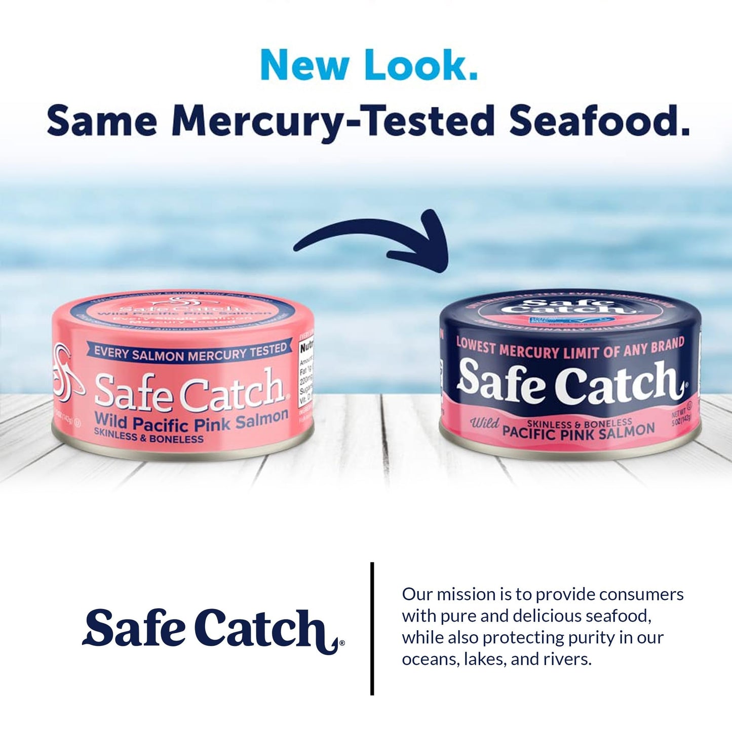 Safe Catch Wild Pink Salmon Canned Wild-Caught Skinless Boneless Salmon Fish Every Can Of Salmon Is Mercury Tested Kosher  6-Pack Salmon Cans 5oz