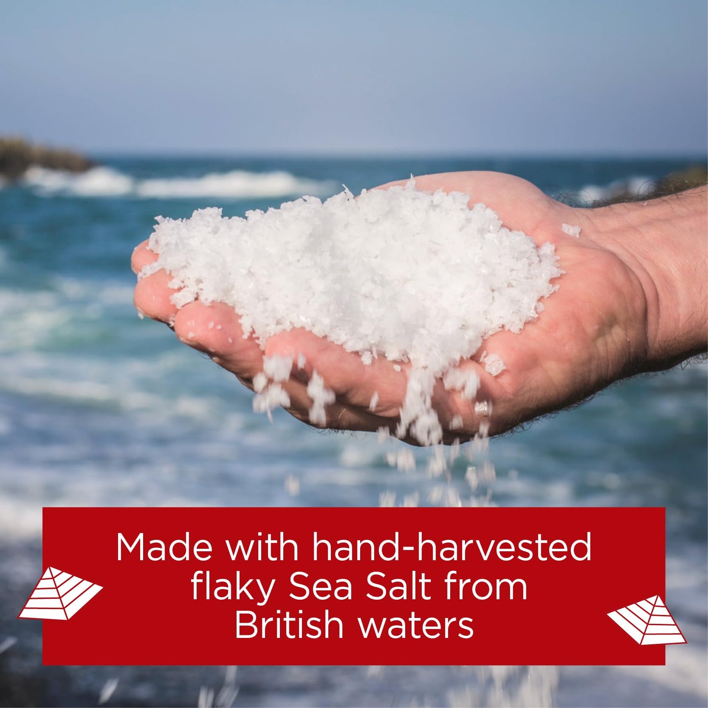 Cornish Sea Salt Chili Hit Seasoning| Sea Salt Flakes W. Chili Seasoning | Hand-Harvested In Cornwall, England | 1.8 Oz Resealab