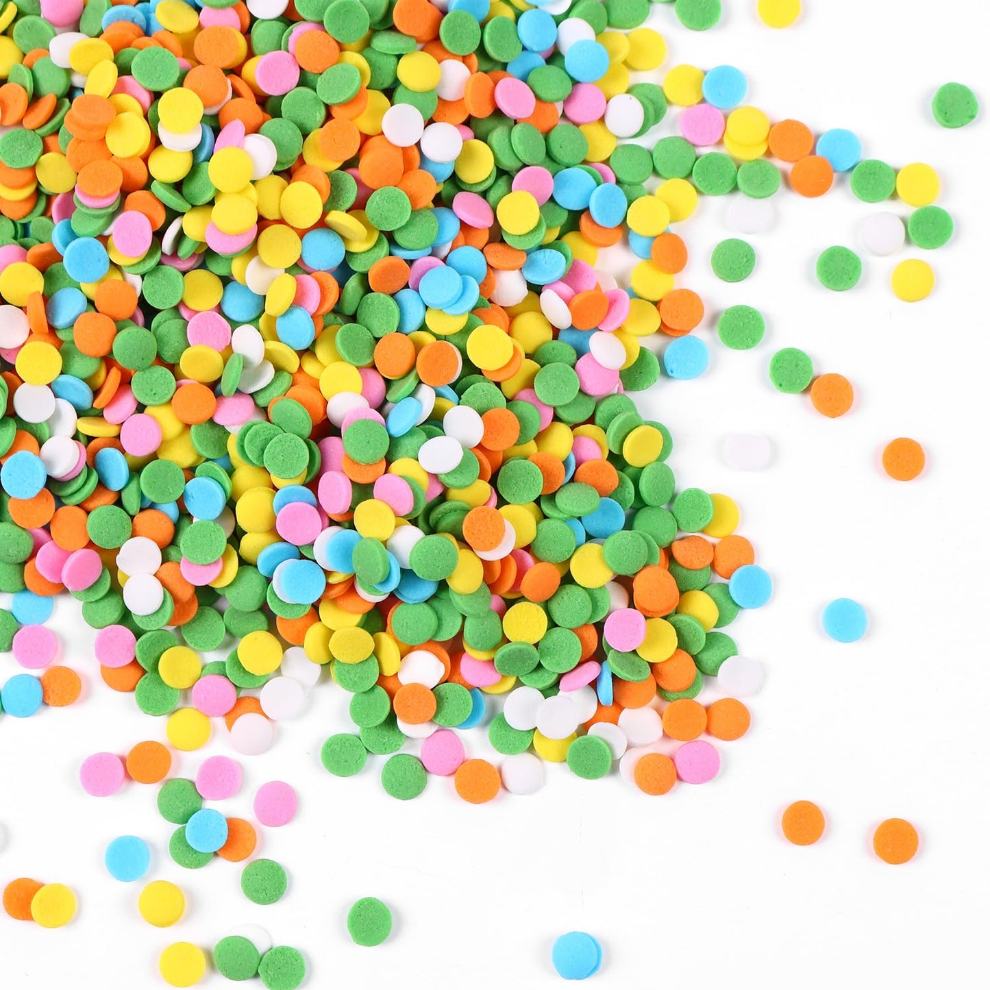 Edible Spring Confetti Sprinkles, Rainbow Sprinkles For Cake Decorating, Funfetti Sprinkles, Round Sprinkles For Spring Cupcakes