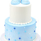 Decoset Blue Baby Booties Cake Decoration, 1 Piece Cake Topper, For Baby Shower, Birthday, Baby Celebration, Food Safe Molded Pl