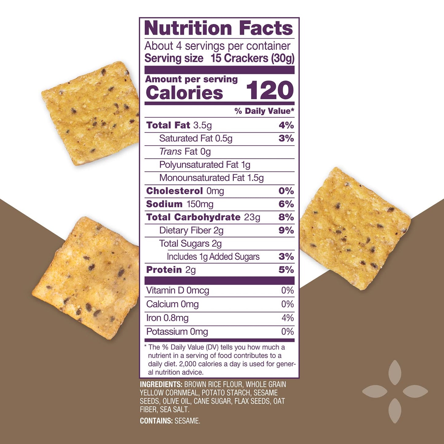 Crunchmaster Multi Grain Gluten Free Sea Salt, 4 Ounce Bags, (Pack of 12)