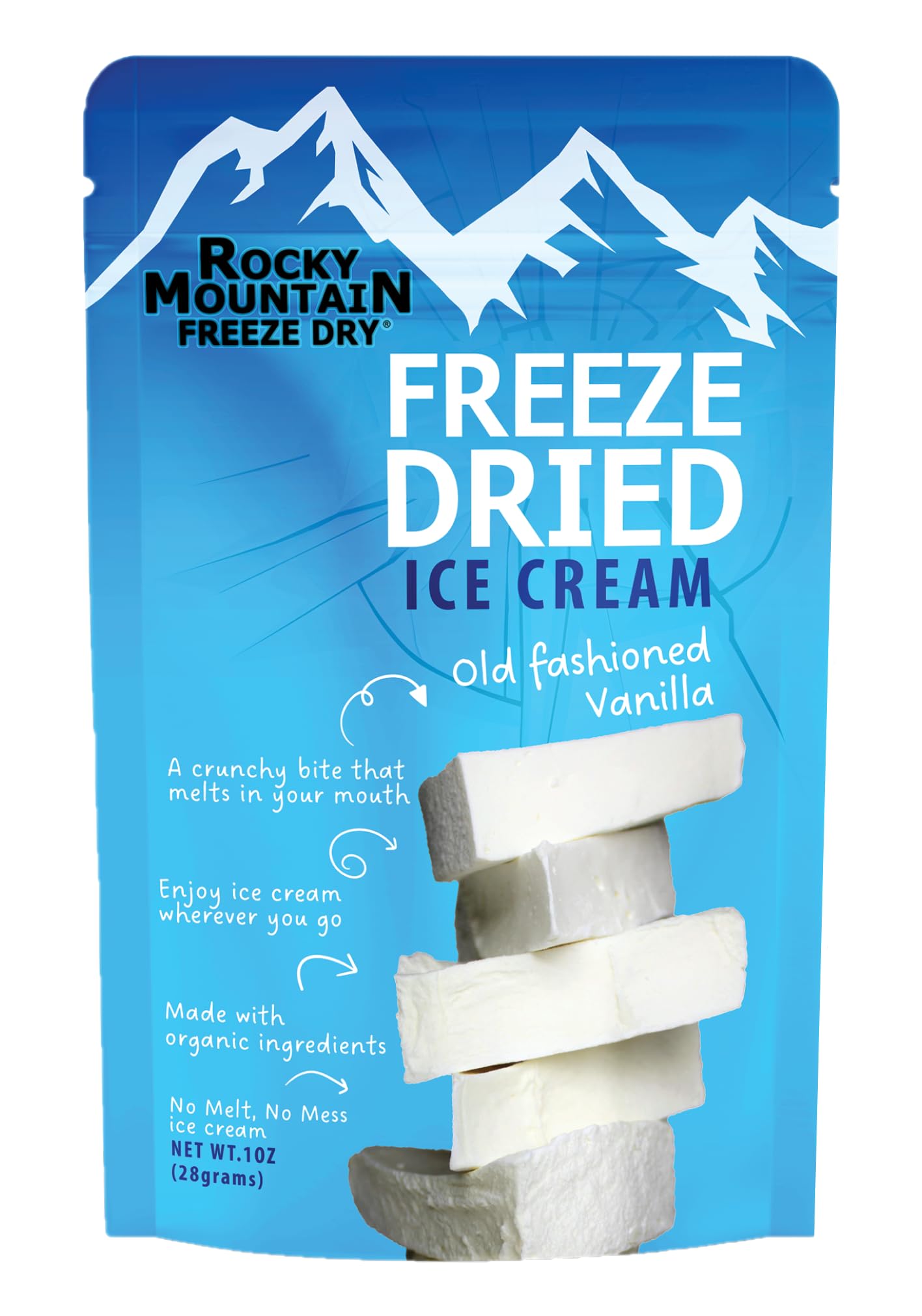 Rocky Mountain Freeze Dry Vanilla Ice Cream – Freeze Dried Snack, 1 OZ