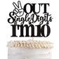 YCTHUNFISH Cake Topper, Glitter Double Digits 10, 9.3 x 0.2, Black, 10th Birthday Theme Party Supplies