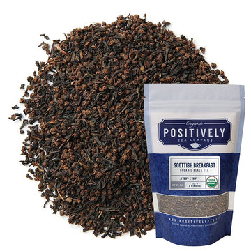 Organic Positively Tea Company Scottish Breakfast Black Tea Loose Leaf 4 Ounce