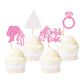 Ercadio 24 Pack Bride To Be Cupcake Toppers Pink Glitter Wedding Dress Ring Cupcake Picks Bride To Be Cake Toppers Wedding Engag