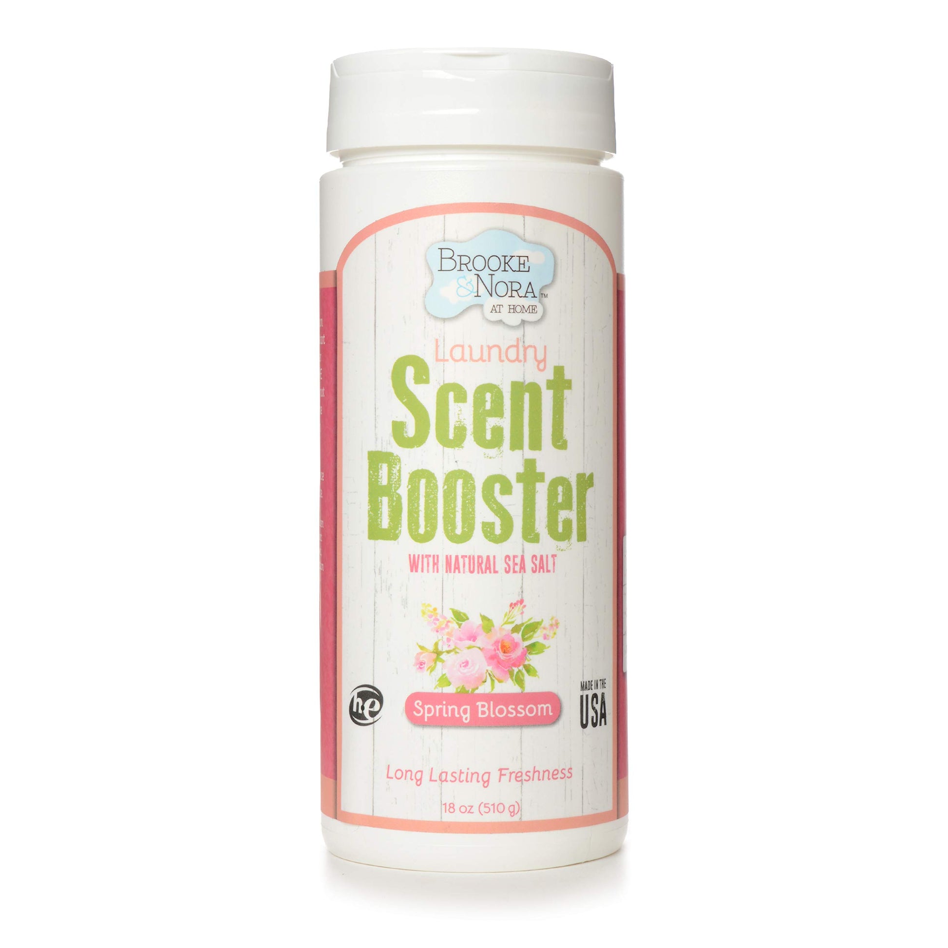 B&N All Natural Brooke & Nora At Home Laundry Scent Booster Made With Natural Sea Salt, Spring Blossom, 18 Ounce