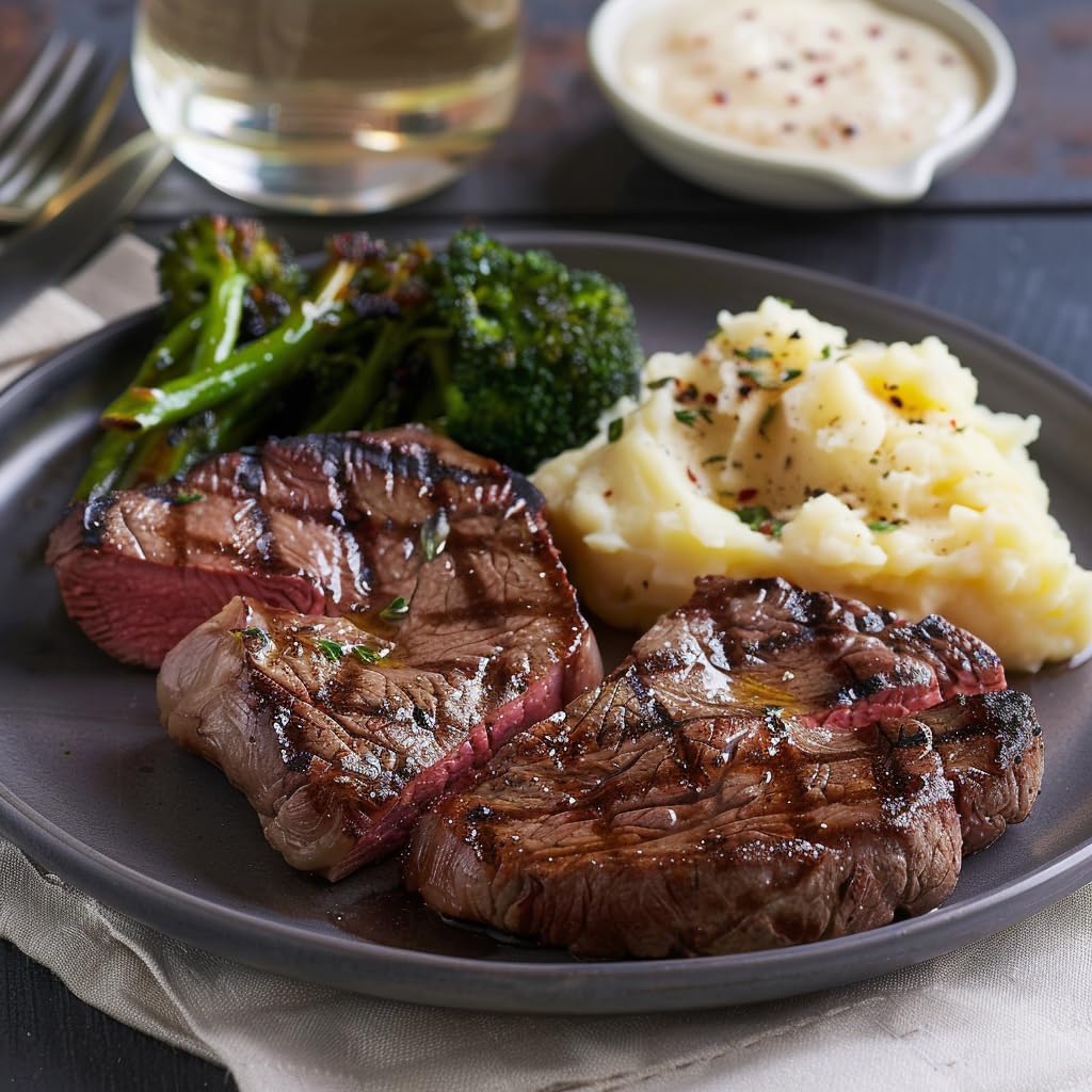 Grumpy Butcher Beef Sirloin Steak, 4 Pack (6 Oz Each) – Quality Top Sirloin Steak Meat For Delivery In Gift Basket