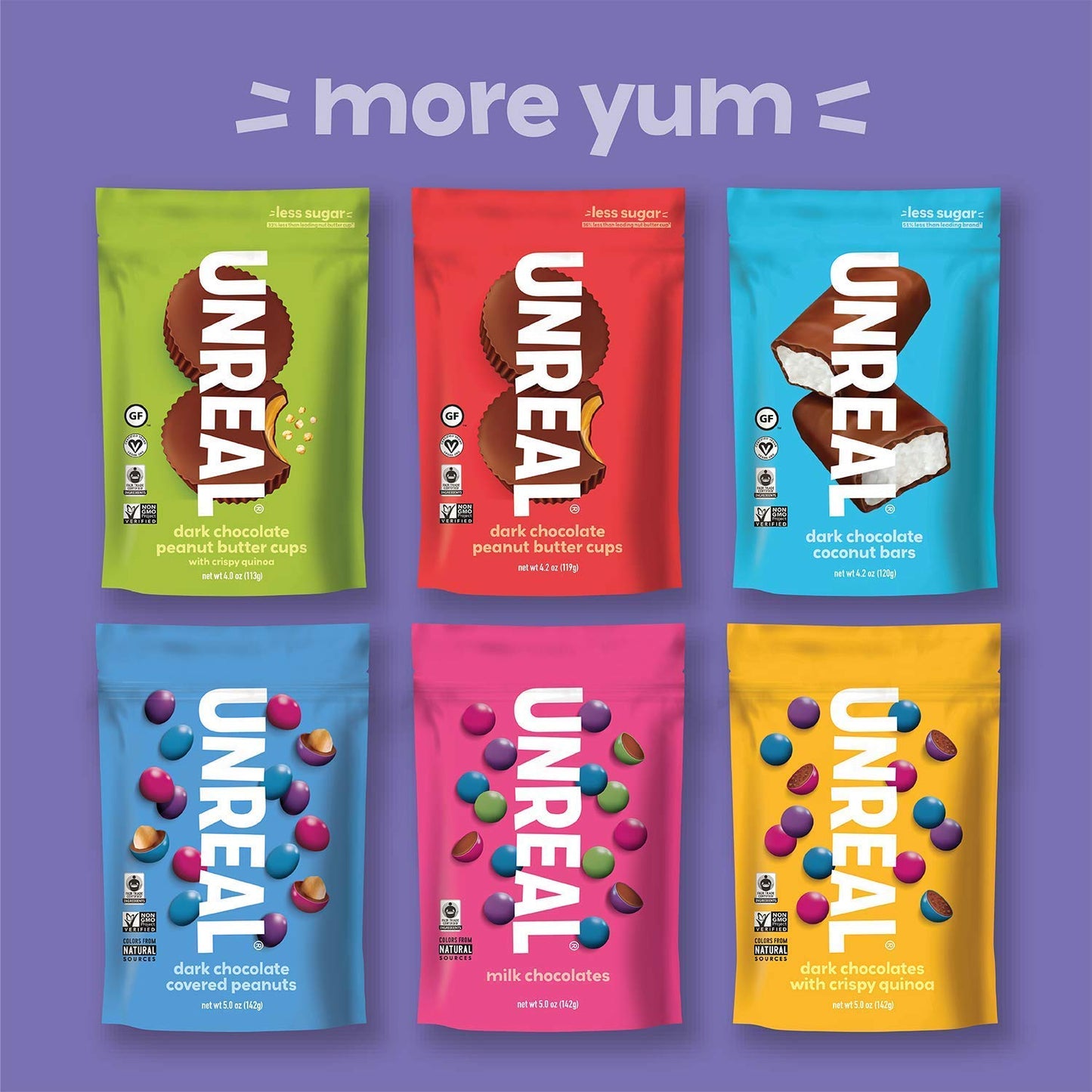Unreal Dark Chocolate Almond Butter Cups 0.53 Oz