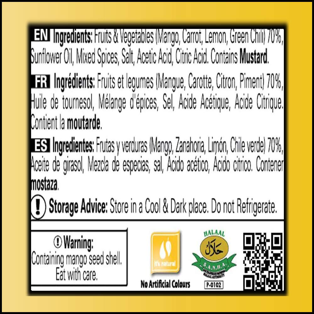Shan Mixed Pickle - Spicy Vegetables in Oil - 10.58 oz (300g) - Vegetarian - Airtight Pet Jar