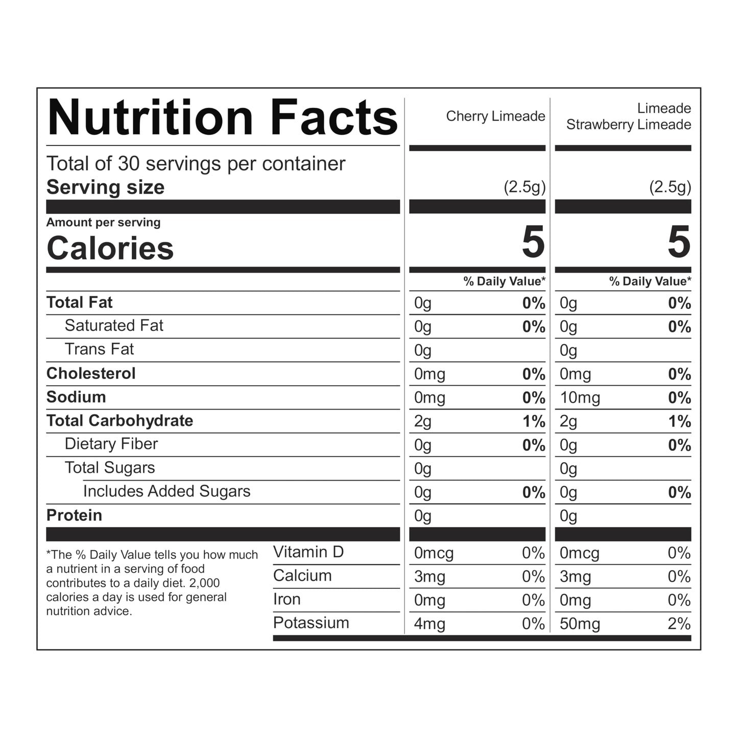 SINGLES TO GO! Limeade Variety Pack, Powdered Drink Mix, 3 Flavors, 30 Servings (0.09 Ounce Each)