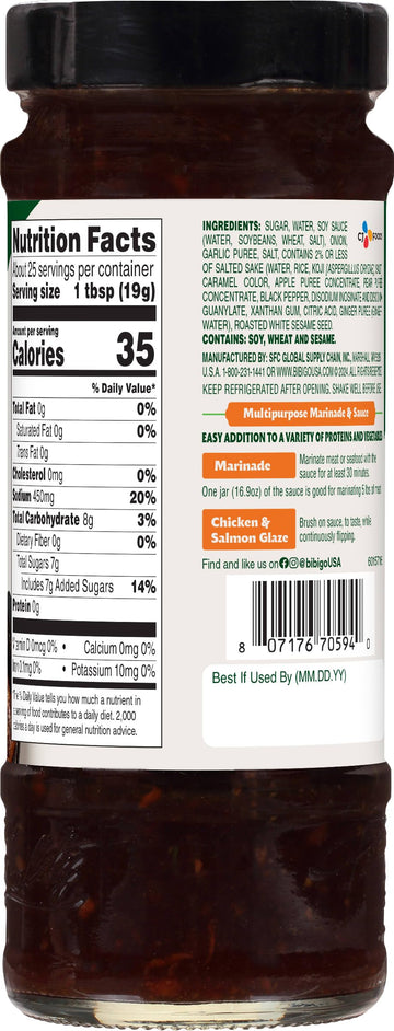 bibigo Korean Bbq Sauce, Original, 1.05 Pound (Pack of 6), (00056033)