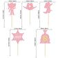 Gyufise 36Pcs Cowgirl Party Cake Cupcake Topper Pink Cowgirl Western Cupcake Toppers For Western Cowgirl Party Kids Birthday Par