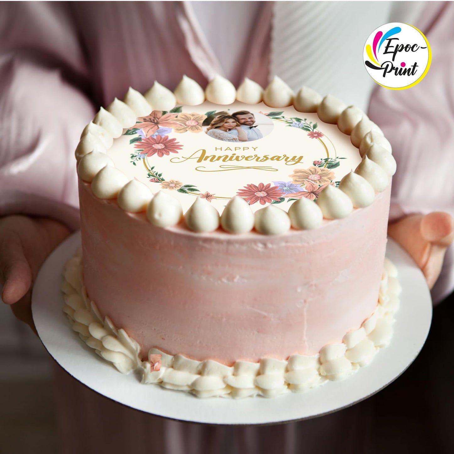 Custom Edible Prints On Cake: Create Your Special Event With Custom Edible Image Toppers - Upload Photos For Unique, Stylish Designs On Rectangular, Round Cakes Designs - 7.5 Round Cake Topper