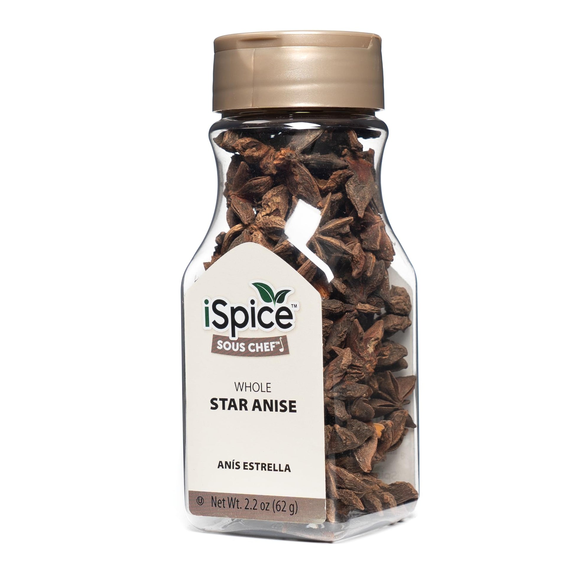 iSpice Premium Star Anise - All-Natural Whole Spice - 2.2 Oz (62g)