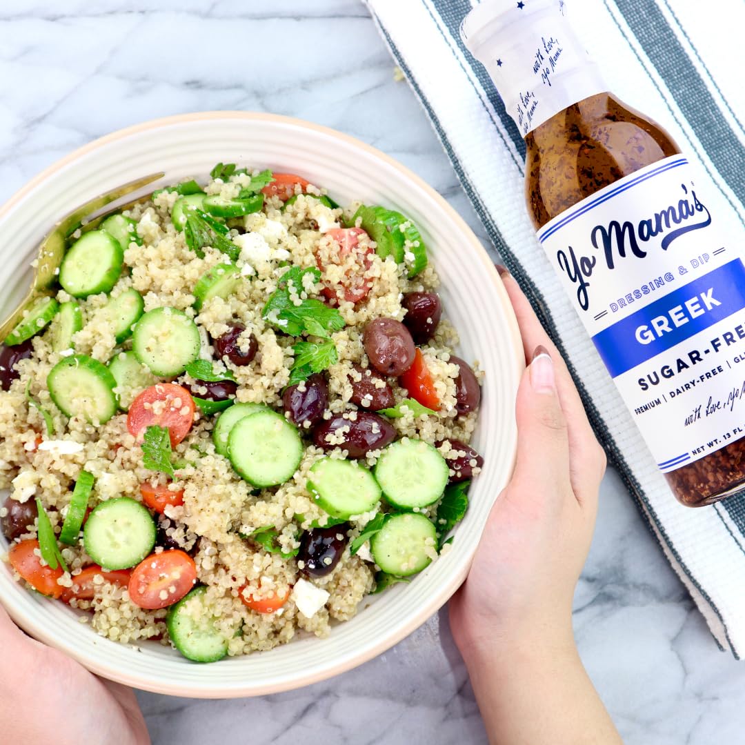 Yo Mama'S Foods Keto Greek Dressing And Dip - Pack Of (1) - Low Carb, No Sugar, Low Sodium, And Gluten-Free