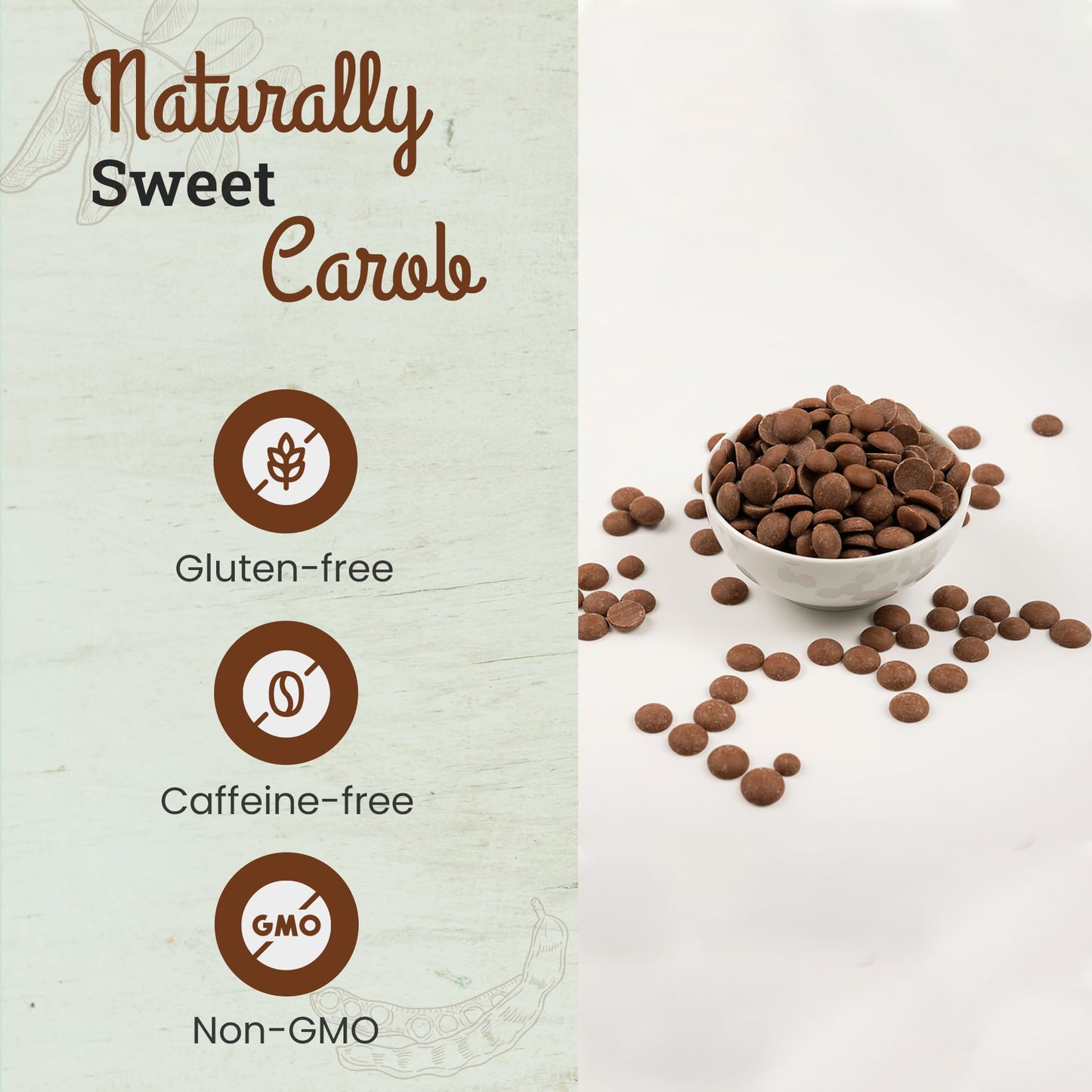 Missy Js Organic Mint Carob Chips 8 Oz 6 Pack | Made With Coconut Sugar Vegan, Gluten And Caffeine Free Healthy Substitute For Chocolate, Perfect For Snacks And  , Personalized Gift