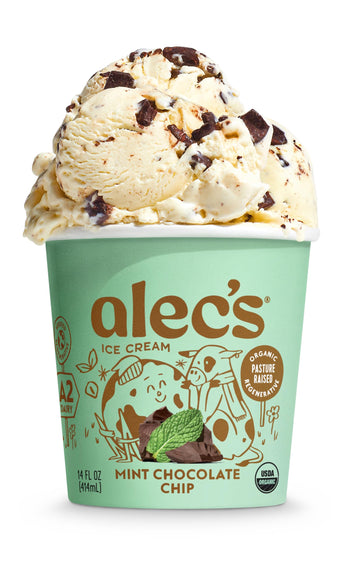 Alecs Mint Chocolate Chip Organic Ice Cream