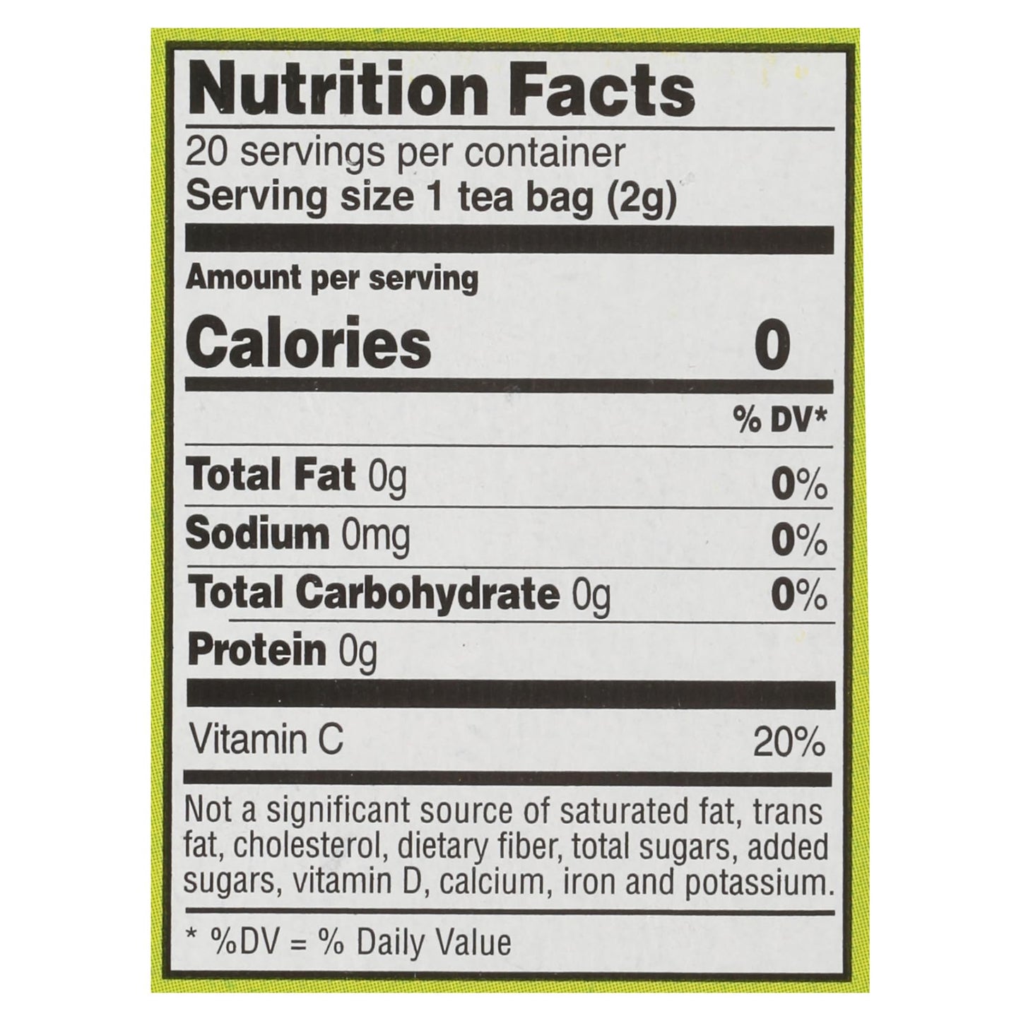 Celestial Seasonings Green Tea, Authentic, 20 Tea Bags, Caffeine, Pack of 6, Natural