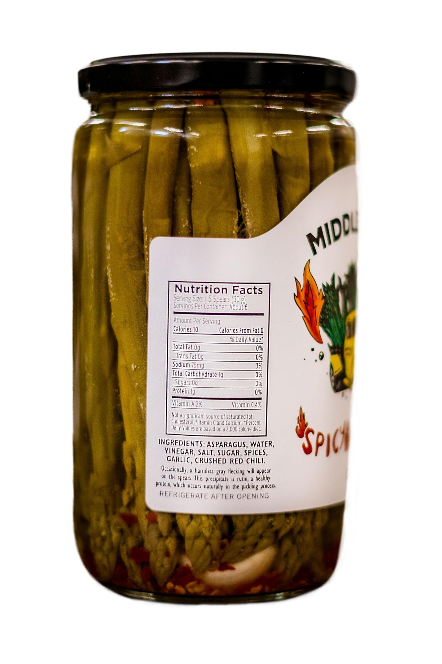 Middleton Farms Pickled Asparagus Variety Pack - Farm Direct Purple, Green & Spicy Asparagus Pickled In A Jar, Set Of 3 - Made I