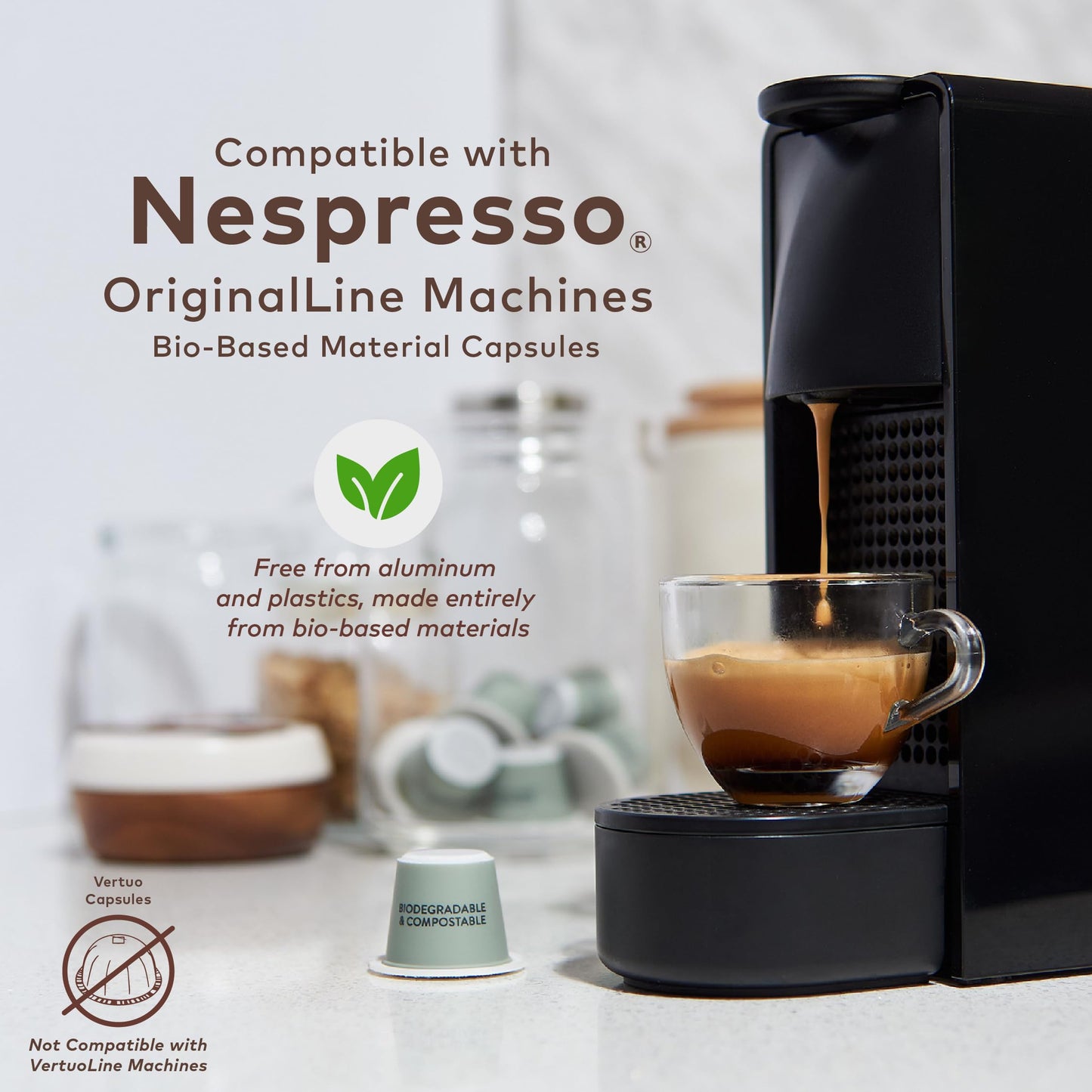 G Grana Espresso compact pieces, Nespresso Compatible, 100% Compostable, 40 Count, 10 Count (Pack of 4)
